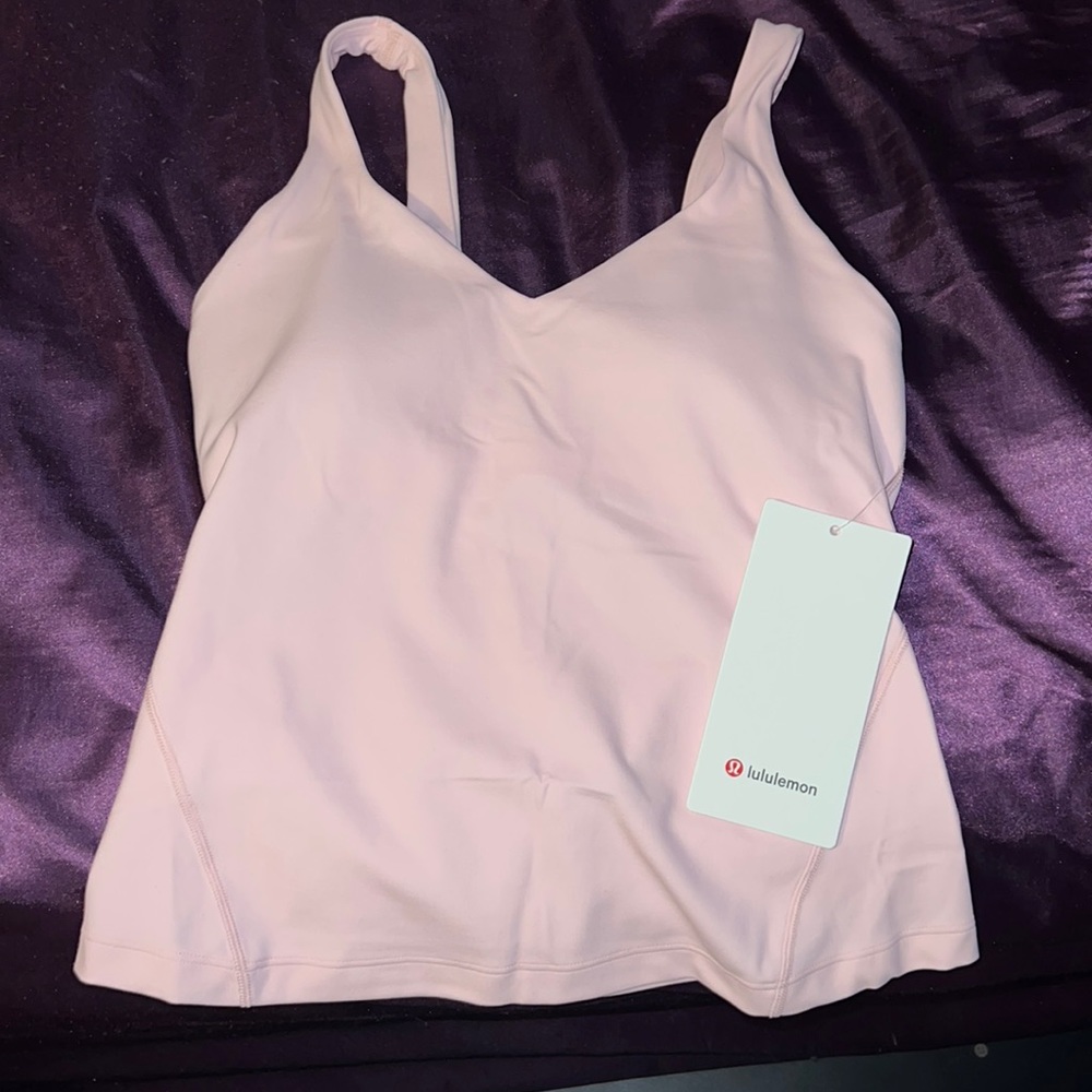 Lululemon tank top sports bra size 4 light pink